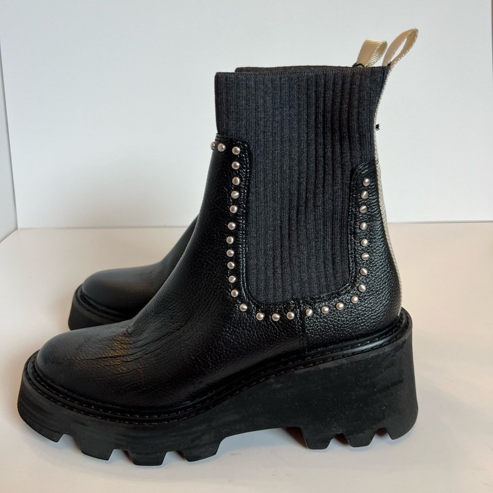 Dolce Vita leather black studded boots size6.5 - Picture 5 of 8